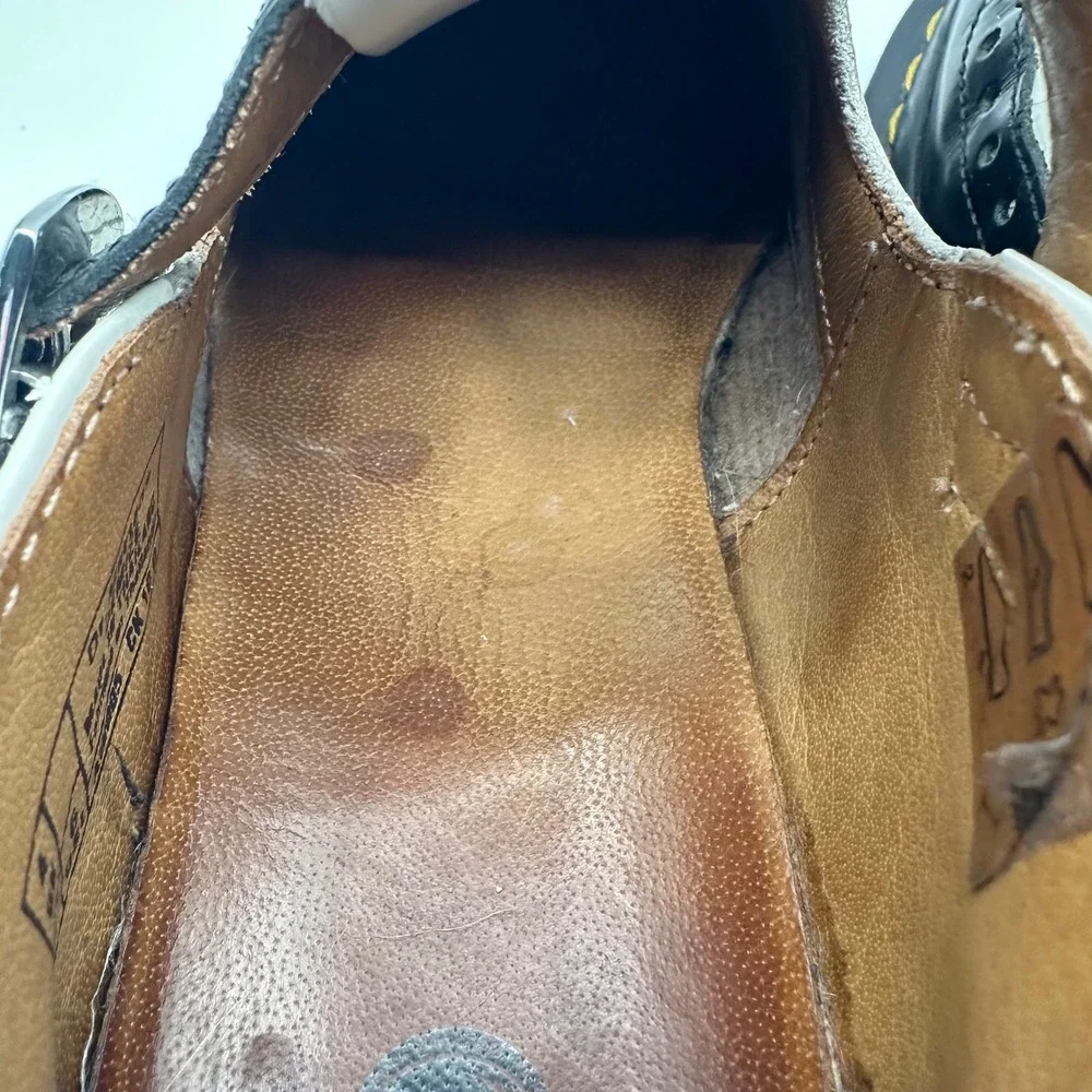 Dr. Martens Demize Black White Wingtip Mary Jane Platform Shoes Womens 6 READ